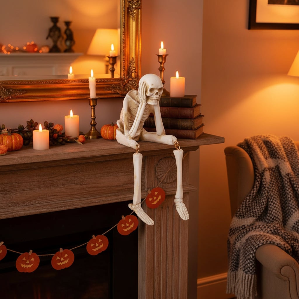Skeleton Figurine Halloween Tabletop Gothic Home Decor