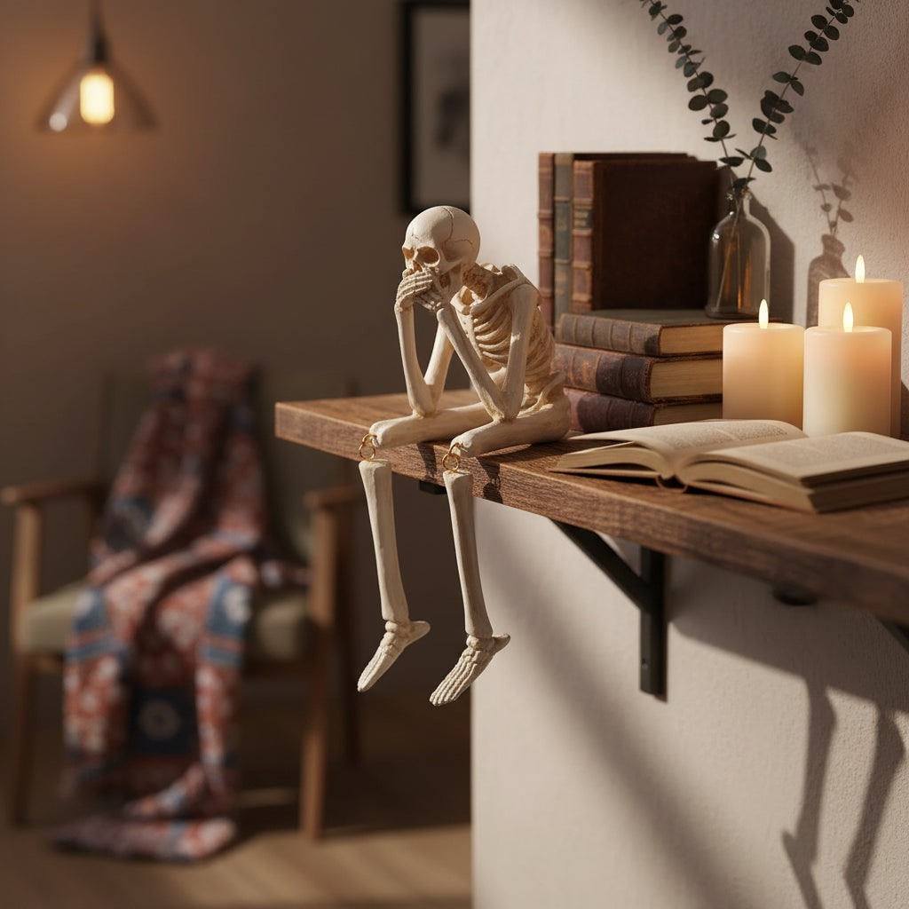Skeleton Figurine Halloween Tabletop Gothic Home Decor