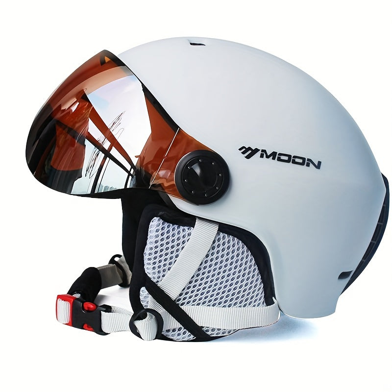 Ski Helmet Adjustable Removable Goggles Breathable Snowboard Protection Helmet