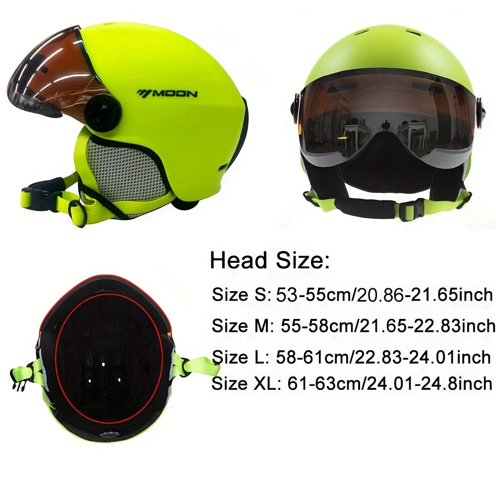 Ski Helmet Adjustable Removable Goggles Breathable Snowboard Protection Helmet