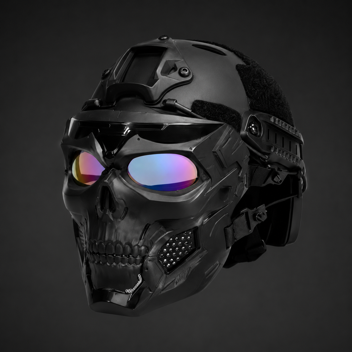 Skull Tactical Helmet Mask for Halloween Cosplay Airsoft and Outdoor Events