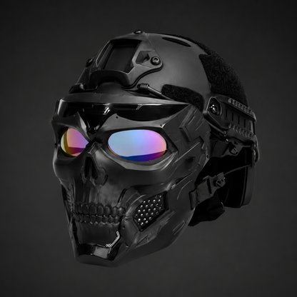Skull Tactical Helmet Mask for Halloween Cosplay Airsoft and Outdoor Events
