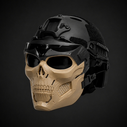 Skull Tactical Helmet Mask for Halloween Cosplay Airsoft and Outdoor Events