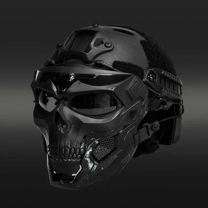 Skull Tactical Helmet Mask for Halloween Cosplay Airsoft and Outdoor Events