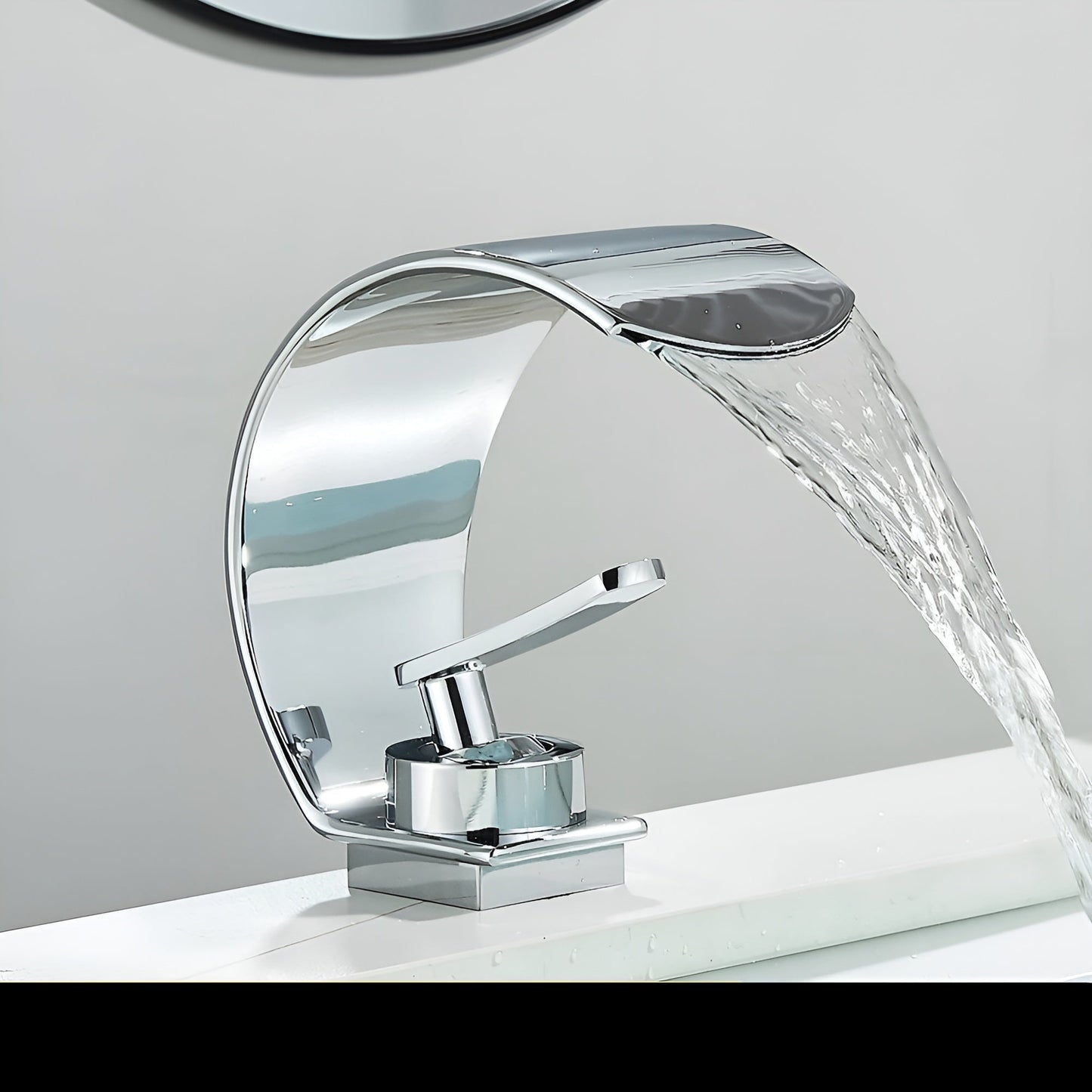 Slim Bathroom Basin Faucet Single Handle Sink Mixer Tap