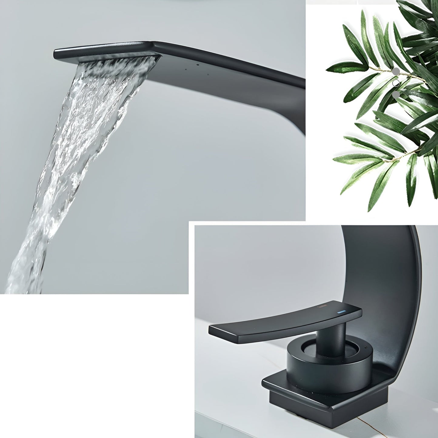 Slim Bathroom Basin Faucet Single Handle Sink Mixer Tap