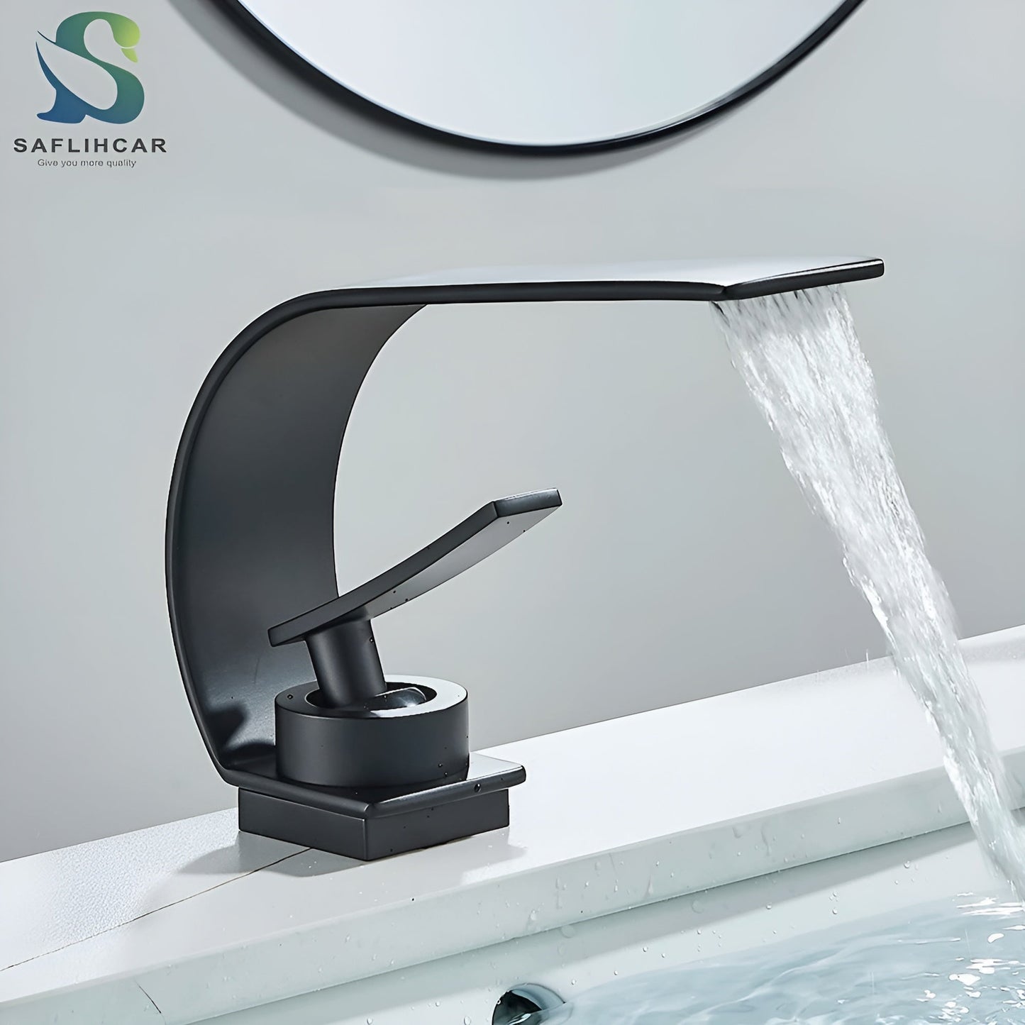 Slim Bathroom Basin Faucet Single Handle Sink Mixer Tap