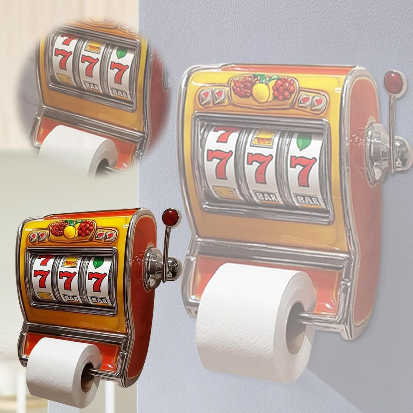 Slot Machine Toilet Paper Holder Wall Mounted Bathroom Roll Holder