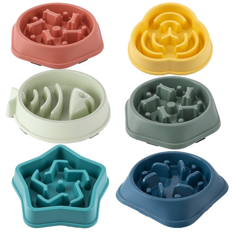 Slow Feeder Pet Bowl for Dogs Cats and Small Pets