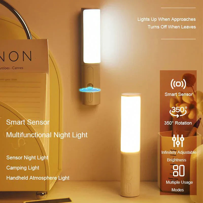 Smart LED Night Light with Motion Sensor Rechargeable for Home