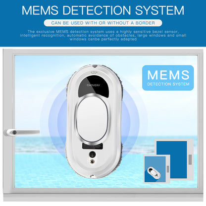Smart Robot Window Cleaner with Remote Control Automatic Vacuum and Cleaning Function