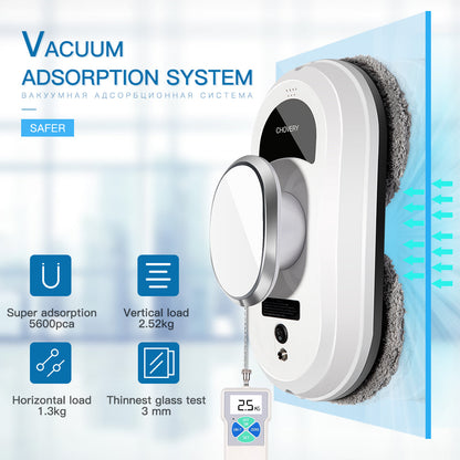Smart Robot Window Cleaner with Remote Control Automatic Vacuum and Cleaning Function