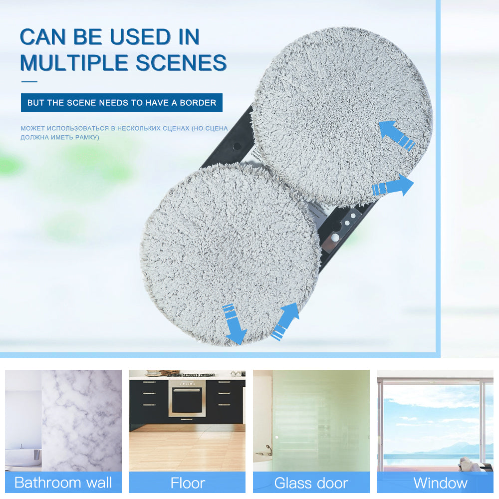 Smart Robot Window Cleaner with Remote Control Automatic Vacuum and Cleaning Function
