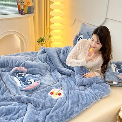 Soft Blanket Pillow Set Plush Cozy Bedding Comfort Set