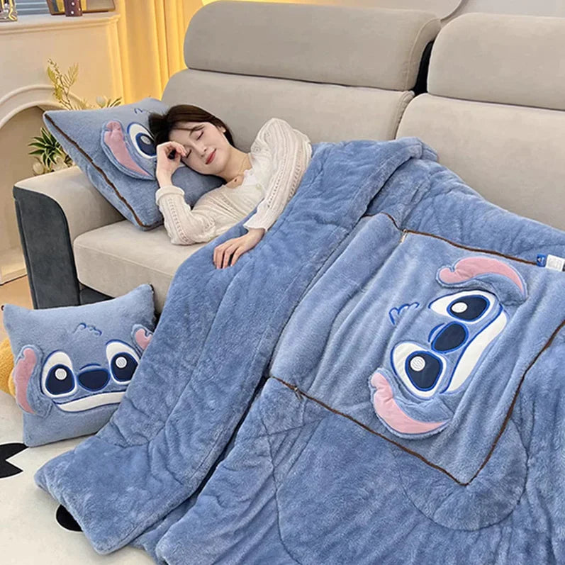 Soft Blanket Pillow Set Plush Cozy Bedding Comfort Set