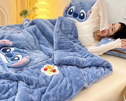 Soft Blanket Pillow Set Plush Cozy Bedding Comfort Set