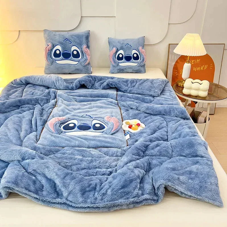 Soft Blanket Pillow Set Plush Cozy Bedding Comfort Set