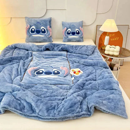 Soft Blanket Pillow Set Plush Cozy Bedding Comfort Set
