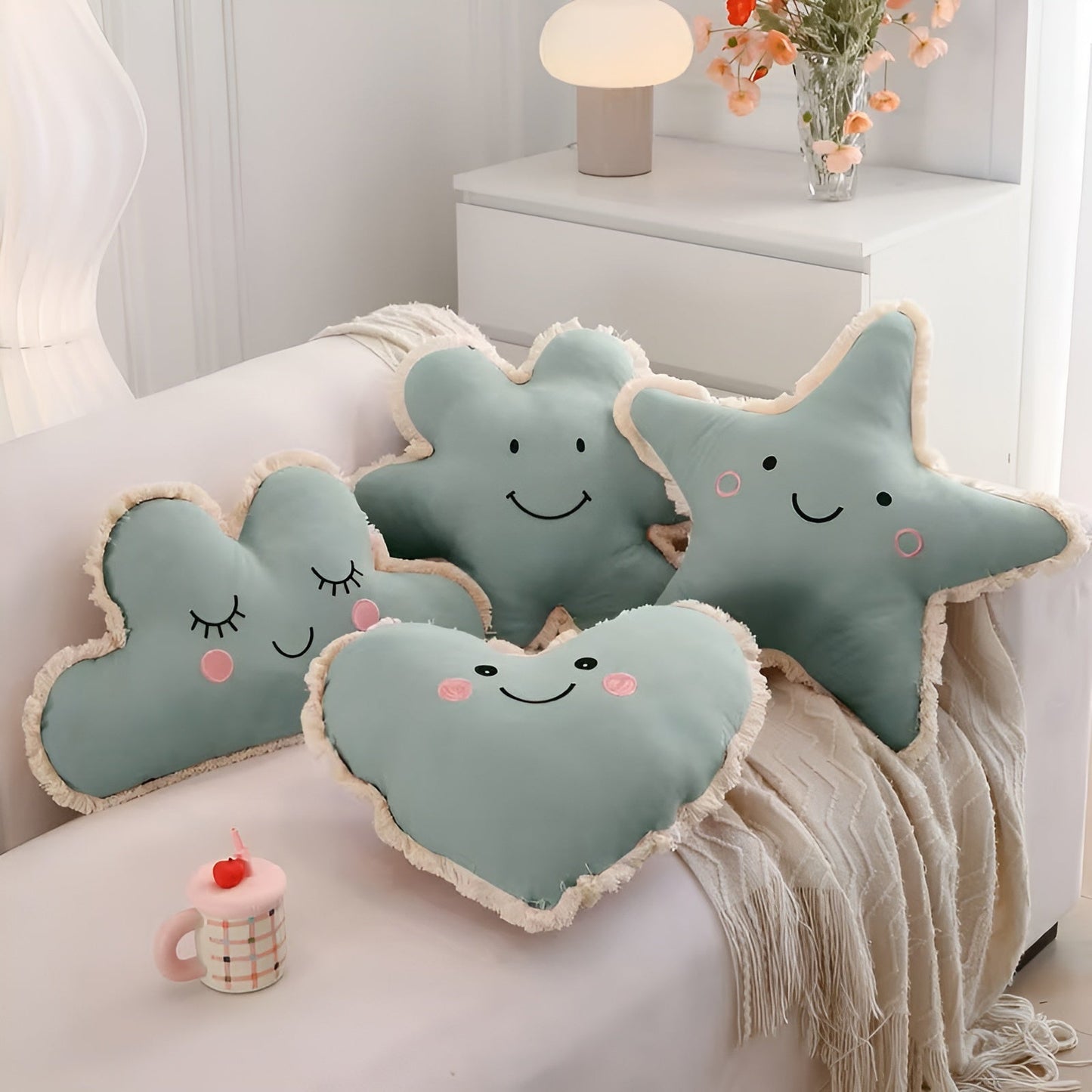 Soft Cotton Cushion Breathable Decorative Throw Pillow