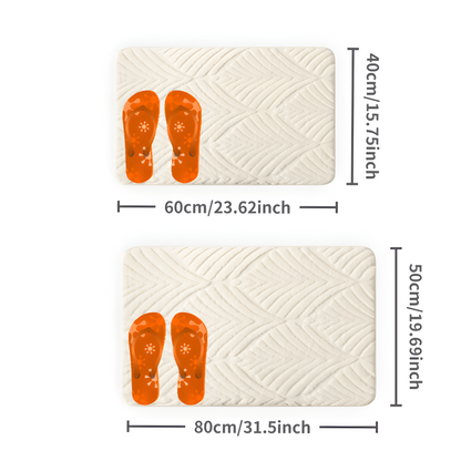 Soft Geometric Bath Mat Non Slip Absorbent Bathroom Rug