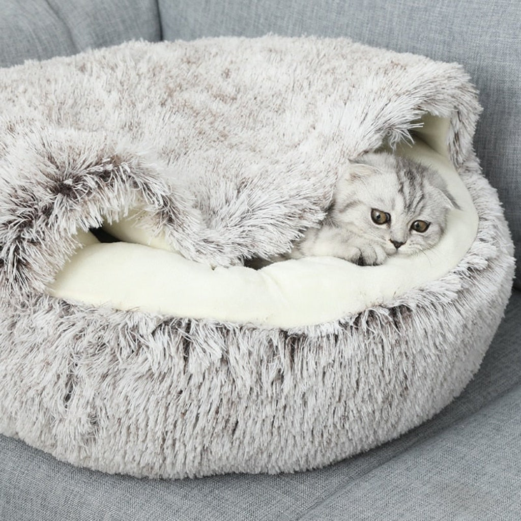 Soft Pet Cave Bed for Cats and Small Dogs