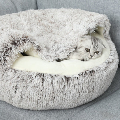 Soft Pet Cave Bed for Cats and Small Dogs