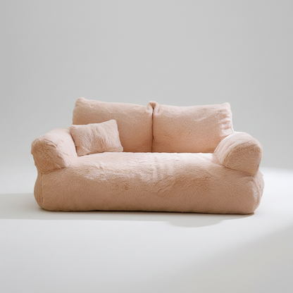Soft Pet Sofa with Zipper Cover for Cats and Indoor Lounging