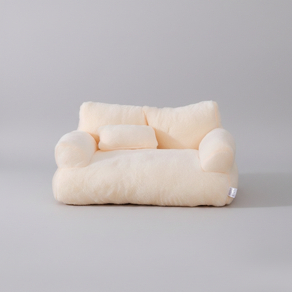 Soft Pet Sofa with Zipper Cover for Cats and Indoor Lounging