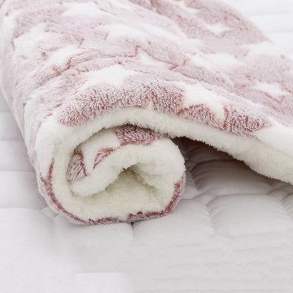 Soft Plush Dog Blanket Cozy Pet Throw for Beds Sofas and Travel