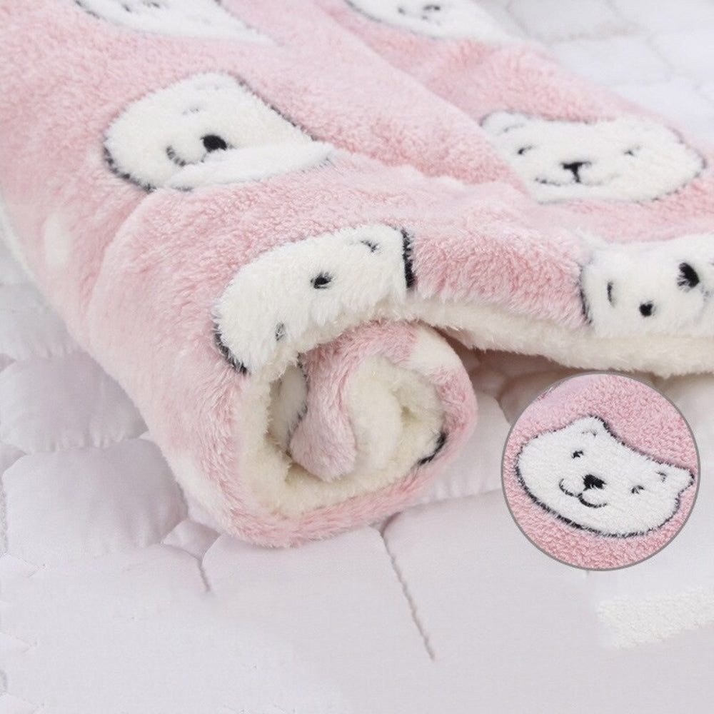 Soft Plush Dog Blanket Cozy Pet Throw for Beds Sofas and Travel