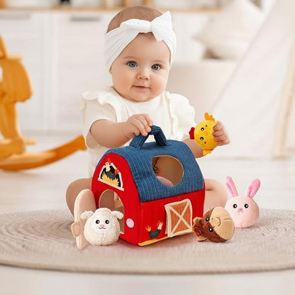Soft Plush Farm Animal Role Play Toy Set for Toddlers and Kids