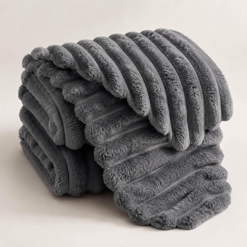 Soft Plush Fleece Throw Blanket for Bed and Sofa