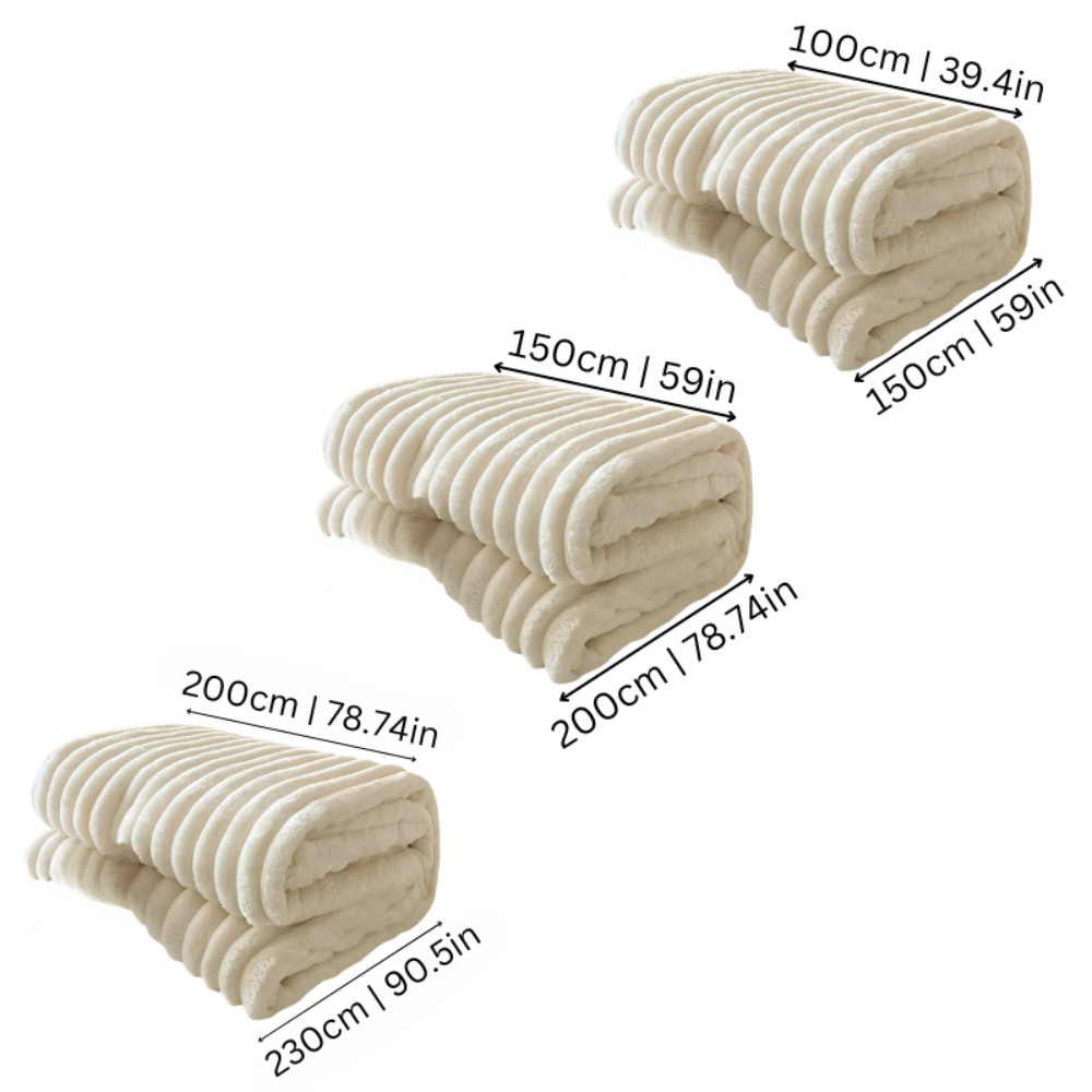Soft Plush Fleece Throw Blanket for Bed and Sofa