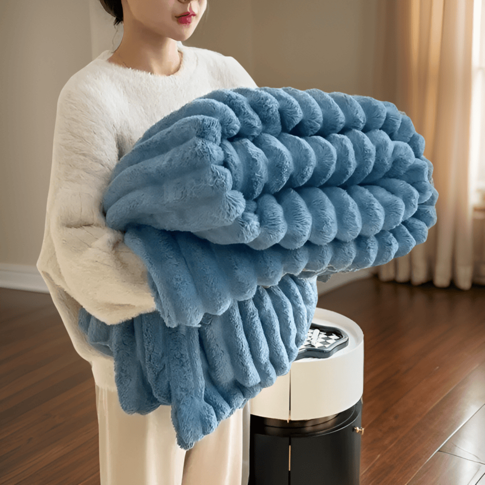 Soft Plush Fleece Throw Blanket for Sofa Bed and Couch