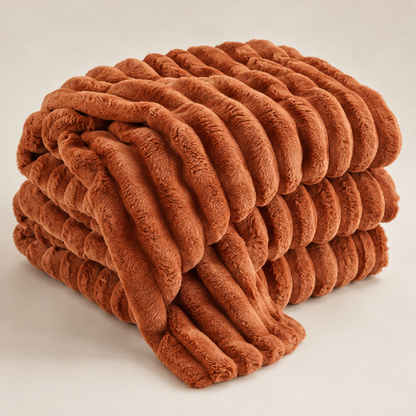 Soft Plush Throw Blanket for Sofa and Bed