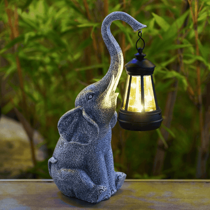 Solar Elephant Garden Light Outdoor Decorative LED Statue