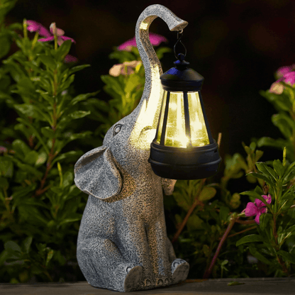 Solar Elephant Garden Light Outdoor Decorative LED Statue