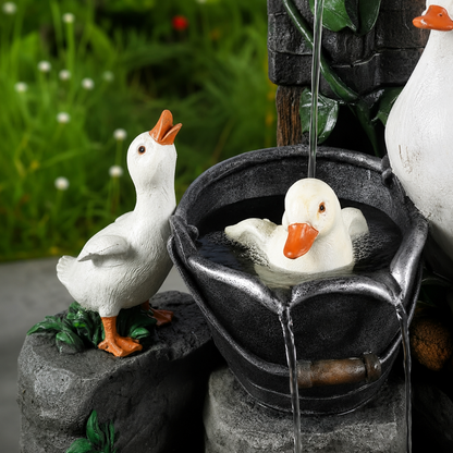 Solar Garden Fountain Birdbath Outdoor Water Feature with Pump