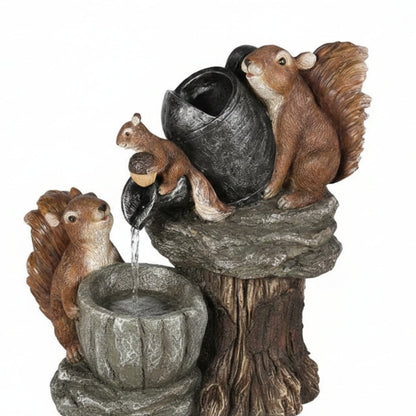 Solar Garden Fountain Birdbath Outdoor Water Feature with Pump