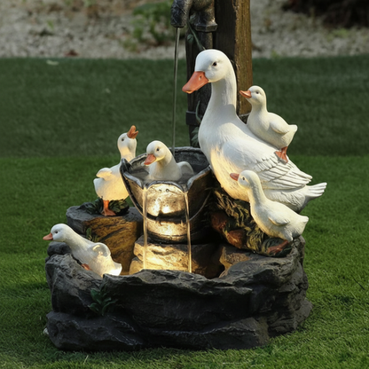 Solar Garden Fountain Birdbath Outdoor Water Feature with Pump
