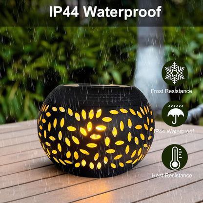 Solar Garden Pattern Light Outdoor Metal Decorative Lamp