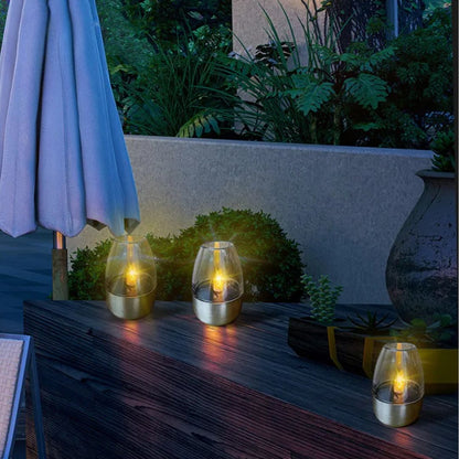 Solar LED Candle Lights Outdoor Waterproof Garden Lights Flickering Warm White Decor