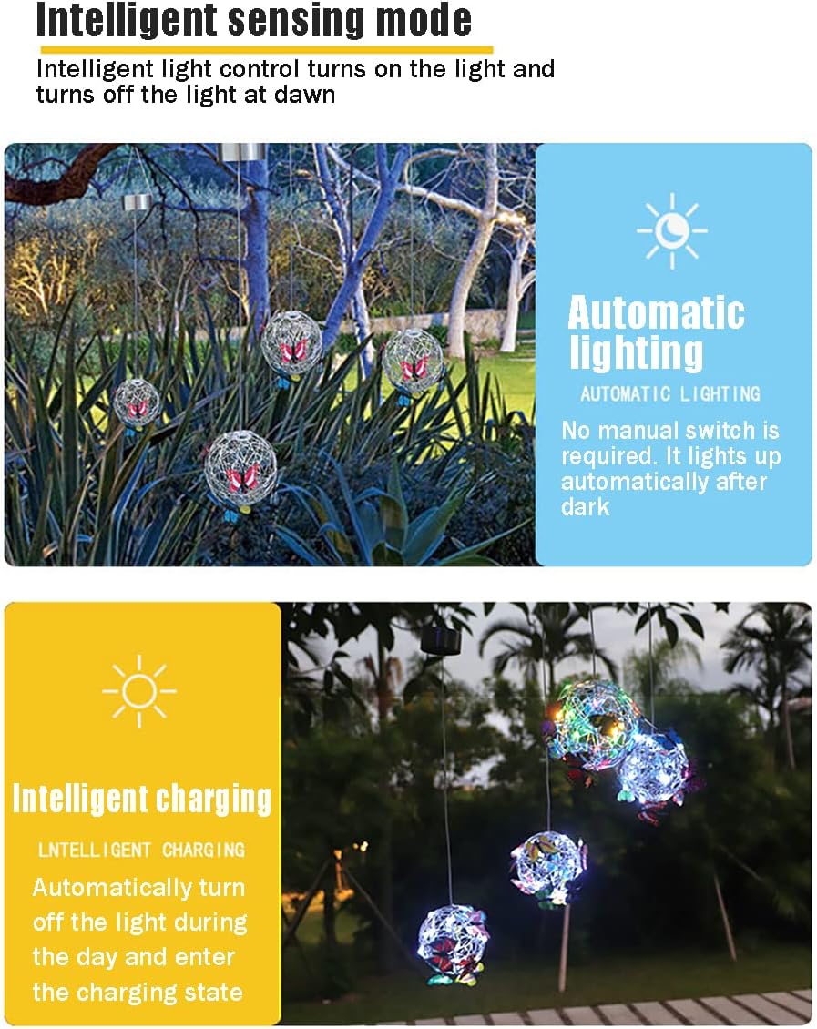 Solar LED Garden Butterfly Lights Outdoor Waterproof Decorative Lighting