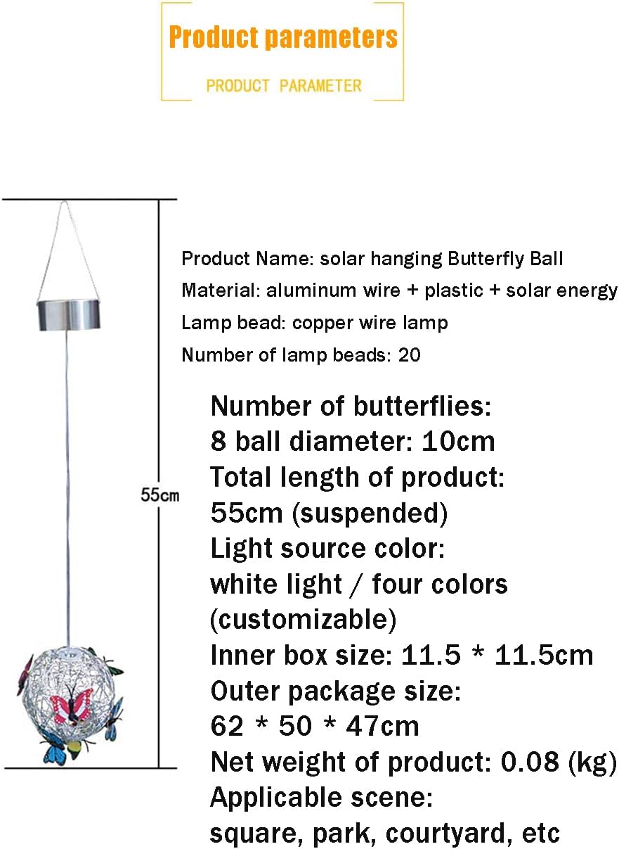 Solar LED Garden Butterfly Lights Outdoor Waterproof Decorative Lighting