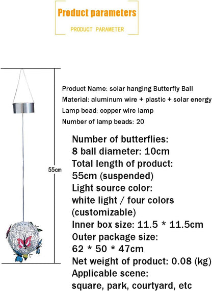 Solar LED Garden Butterfly Lights Outdoor Waterproof Decorative Lighting