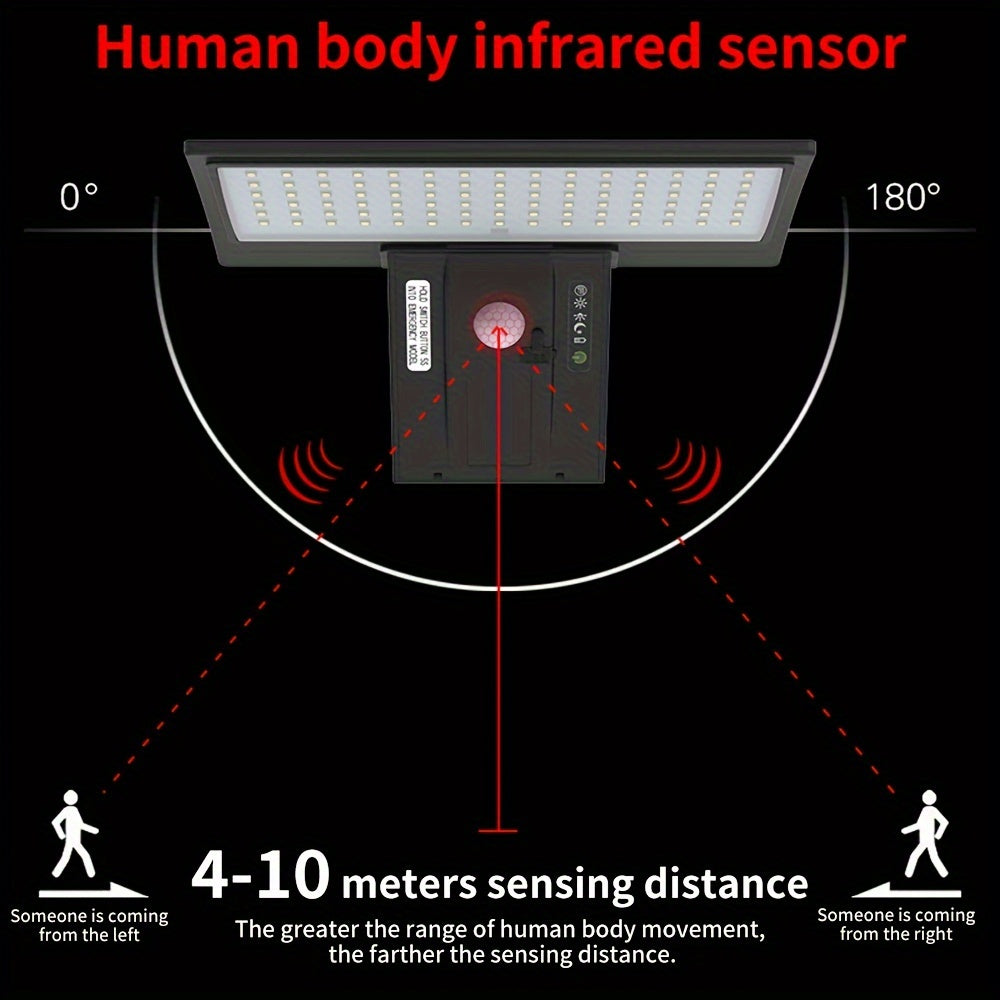Solar LED Motion Sensor Flood Light Waterproof Outdoor Lamp