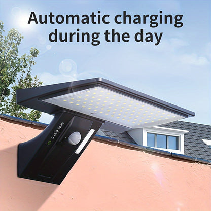 Solar LED Motion Sensor Flood Light Waterproof Outdoor Lamp