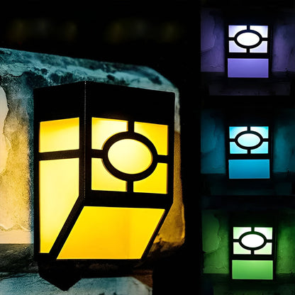 Solar LED Wall Lights Outdoor Waterproof Garden Lamp Set