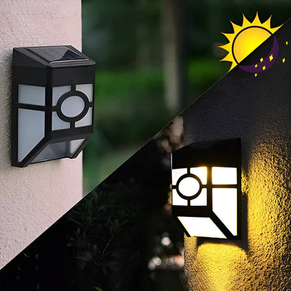 Solar LED Wall Lights Outdoor Waterproof Garden Lamp Set