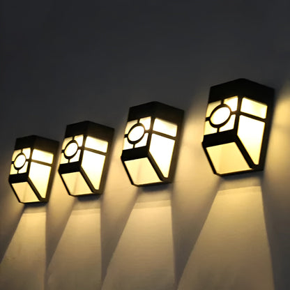 Solar LED Wall Lights Outdoor Waterproof Garden Lamp Set